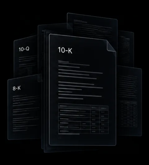 Raw filings: a 10-K, 10-Q and 8-K